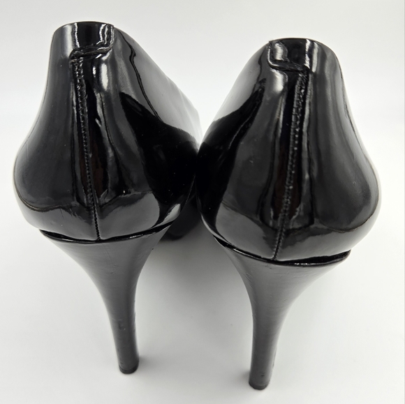 Jessica Simpson Pumps Heels Black Patent 5.5M 4" - Picture 3 of 11